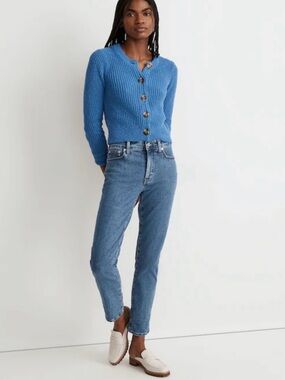Madewell Mid Rise Perfect Vintage Jeans 26 Dark Indigo Magic Pockets